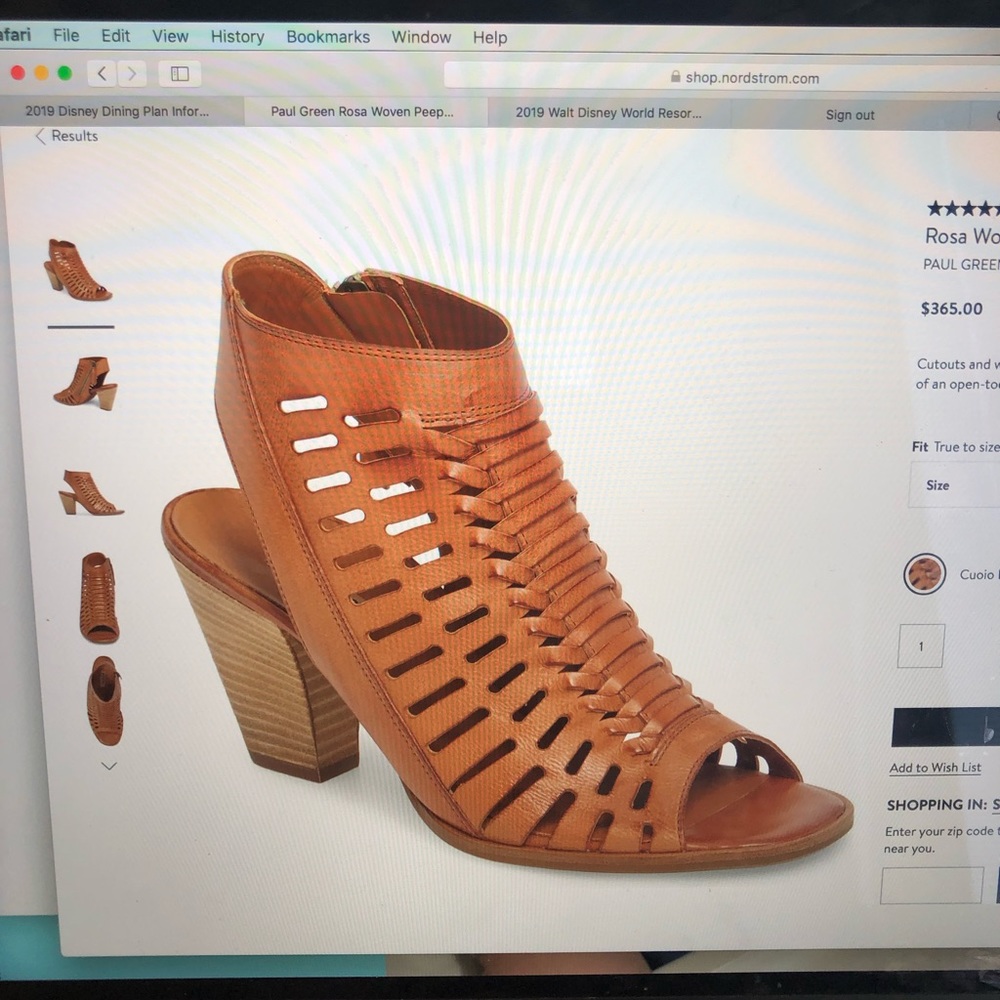 Paul Green Rosa Woven Peep Toe Sandal